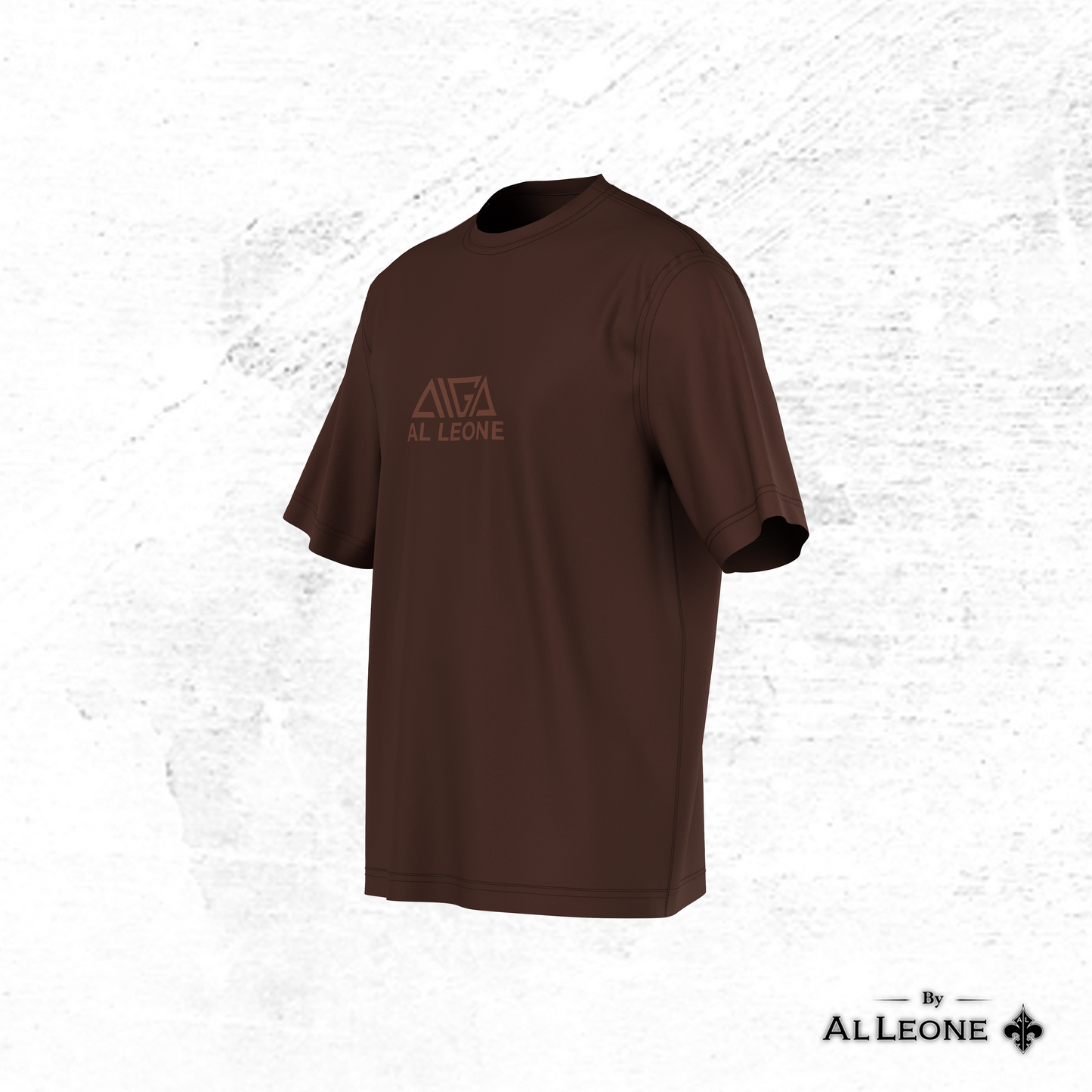 AIGA x AL Leone Oversized T-shirt  Brown
